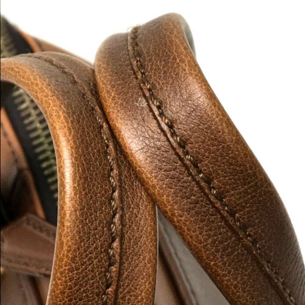 Authentic FENDI Chameleon Hand Bag Shoulder Bag 2way bag Brown Leather - Picture 6 of 10